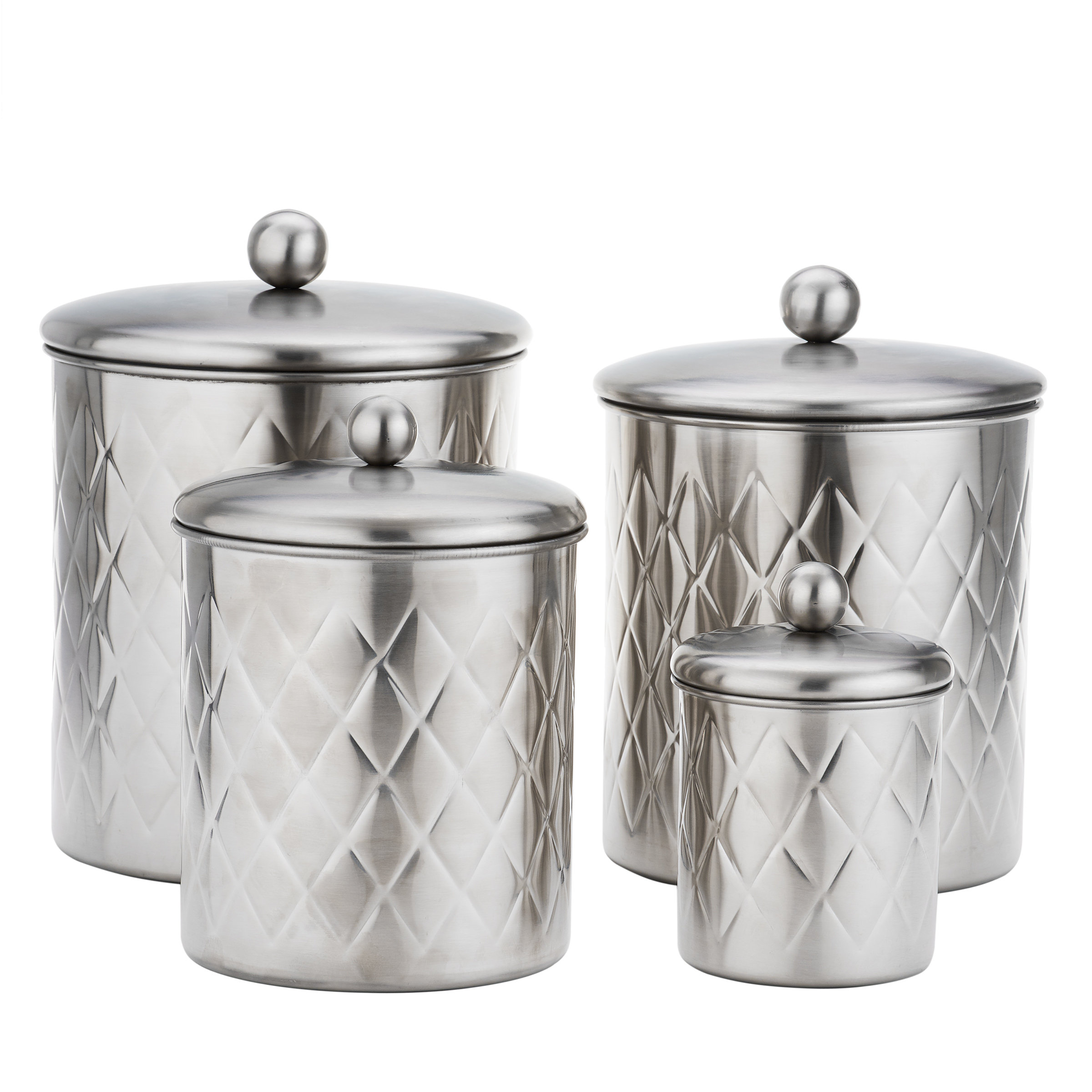 silver tea and coffee canisters