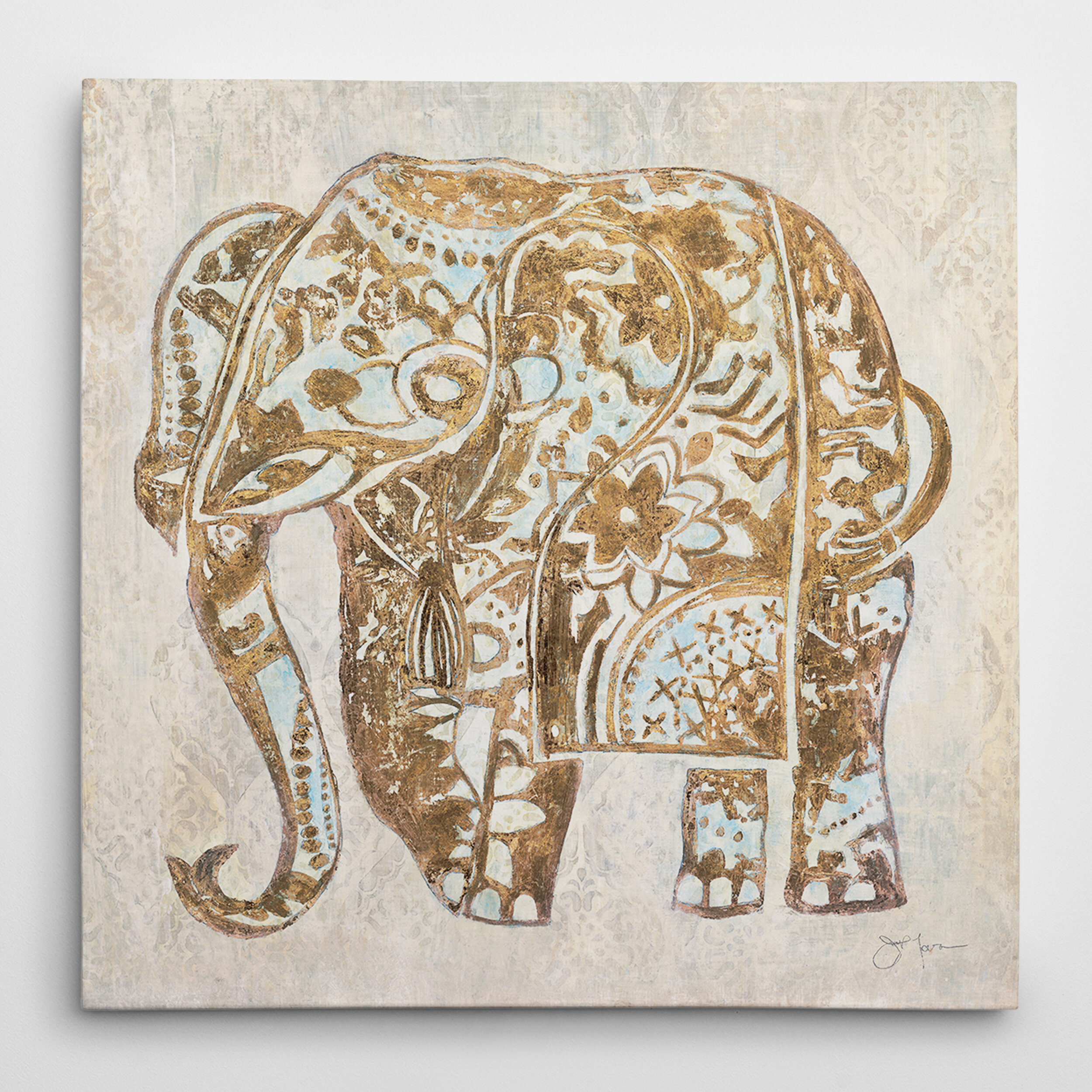 boho elephant drawing