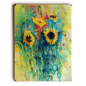 Watercolor Sunflowers Painting Print