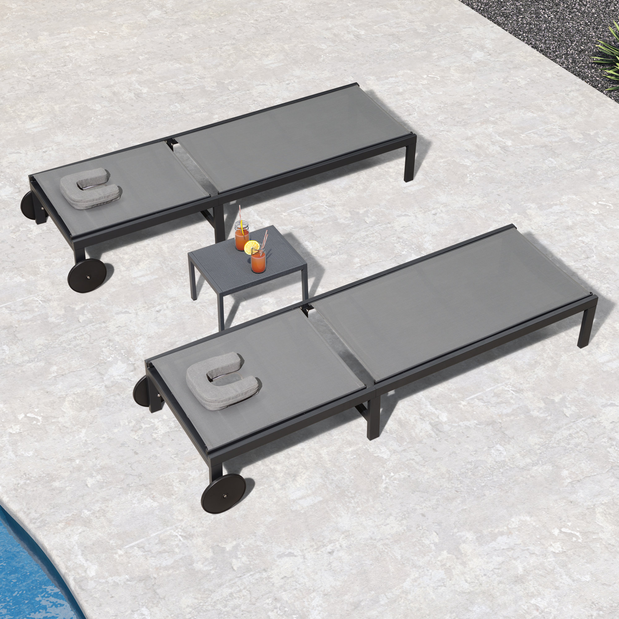 Purple Leaf 76.77'' Long Face Down Chaise Lounge & Reviews Wayfair