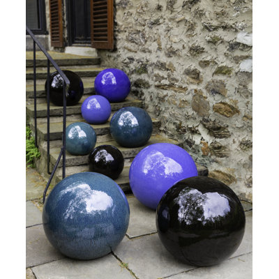 Glaze Sphere Garden Art Latitude Run Size 1575 H x 1575 W x 1575 D Color Rain