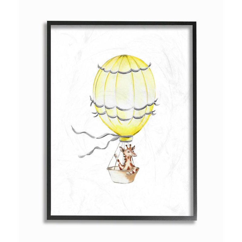 Isabelle Max Segars Cute Cartoon Giraffe In Hot Air Balloon