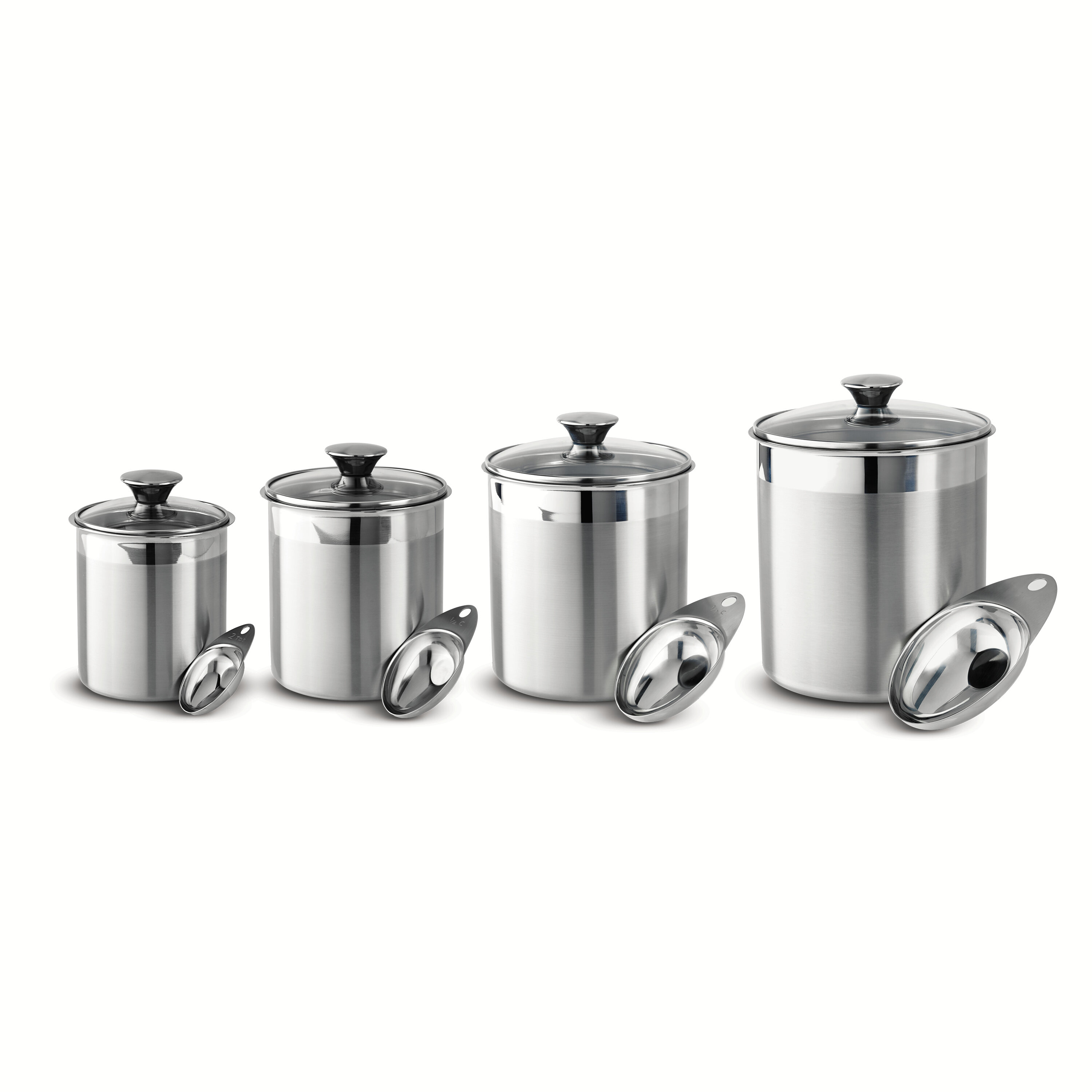 stainless steel canister set of 4