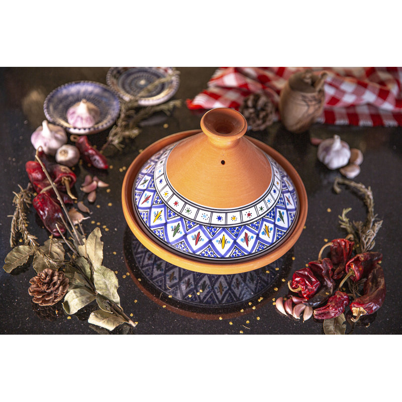 Kamsah Moroccan Non Stick Ceramic Round Tagine With Lid Reviews Wayfair Vind fantastische aanbiedingen voor tajine tagine. kamsah moroccan non stick ceramic round tagine with lid