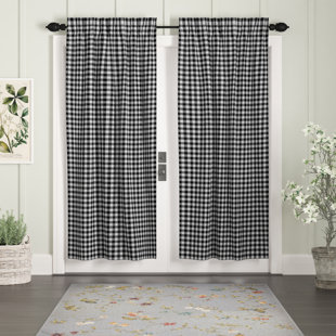 Gingham Check Curtains Wayfair