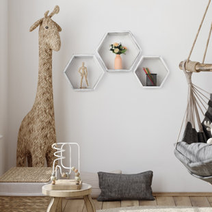 Hexagon White Wall Display Shelves You Ll Love In 21 Wayfair