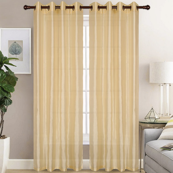 ONE HEAVY THICK  FAUX SILK panels BLACKOUT COFFEE  grommet window curtain LINED 