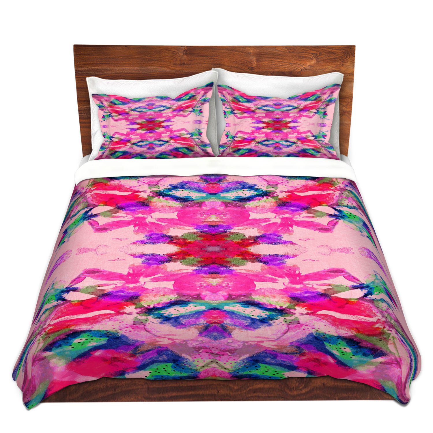 Latitude Run Marinelli Iris Lehnhardt Boho Floral Microfiber Duvet