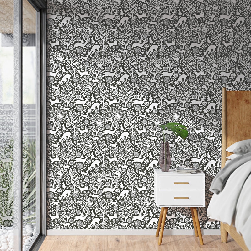 Duvall Merriment 18 L X 20 5 W Smooth Peel And Stick Wallpaper