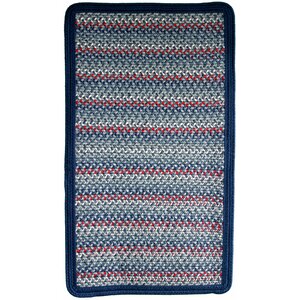 Pioneer Valley II Olympic Blue with Dark Blue Solids Multi Square Rug