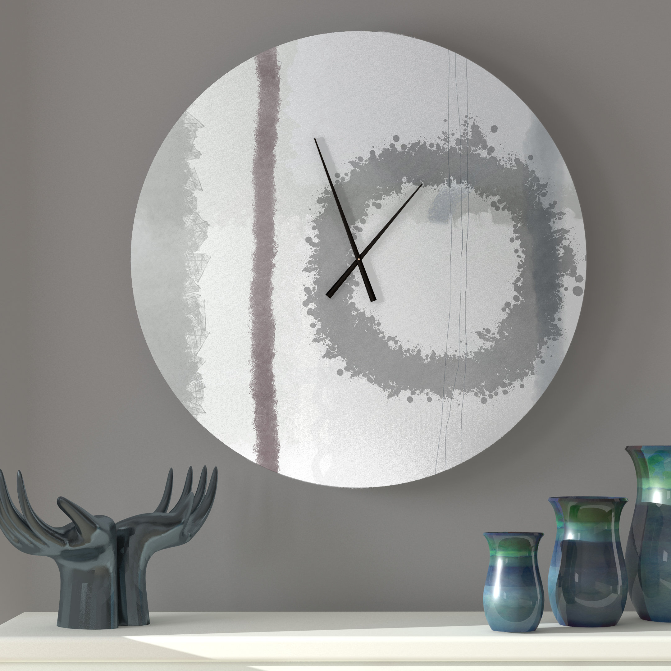 Latitude Run Collected Pumped Up Abstract Metal Wall Clock Wayfair