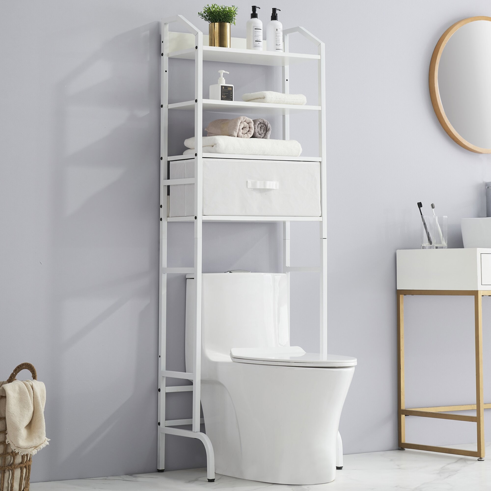 Rebrilliant Anari Freestanding Over-The-Toilet Storage | Wayfair