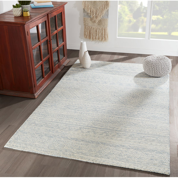 Vanhorn Handmade Wool Ivory Light Blue Rug Reviews Joss Main