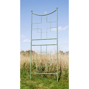 Square-on-Squares Iron Arched Trellis