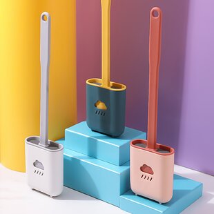 Revolutionary Silicone Flex Toilet Brush And Holder Creative Cleaning Brush Set 