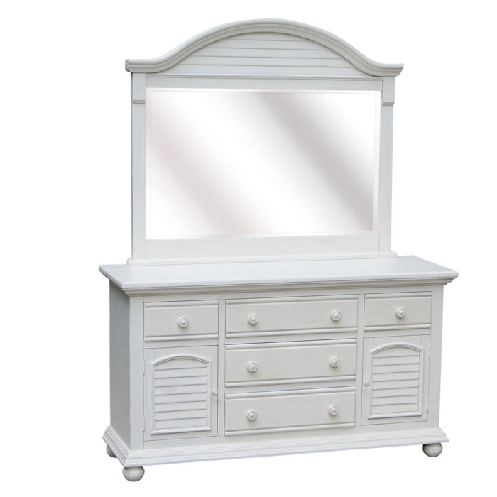 Rosecliff Heights Laguna 5 Drawer Combo Dresser With Mirror