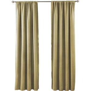 Lura Solid Blackout Thermal Rod Pocket Single Curtain Panel
