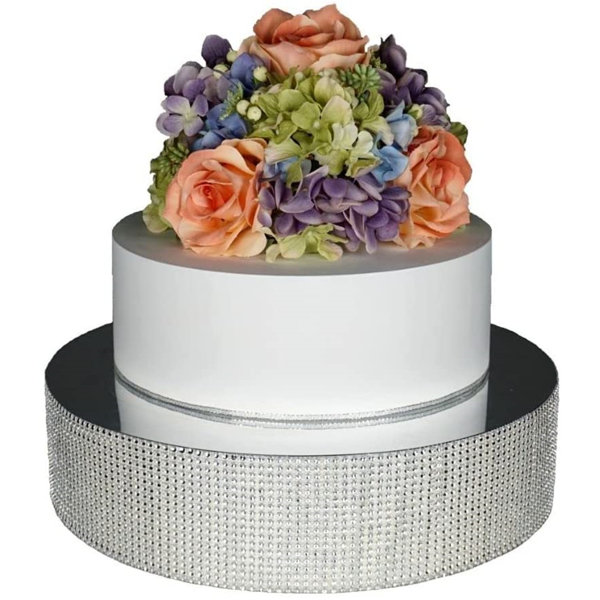 Oval Mirror-top Cake Stand Fruit Dessert Serving Tray for Wedding Elegant 