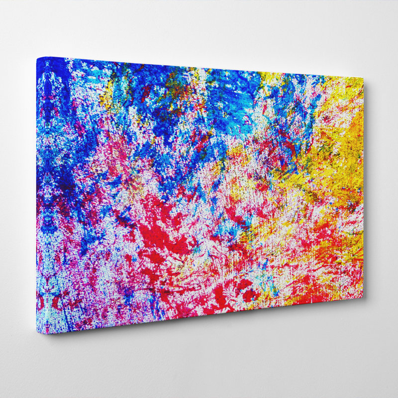 Big Box Art Colourful Paint Splash Abstract Painting Print On