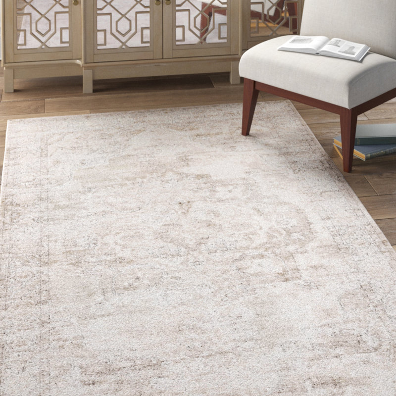 Sand & Stable Cantey Power Loom Performance Ivory Rug & Reviews | Wayfair