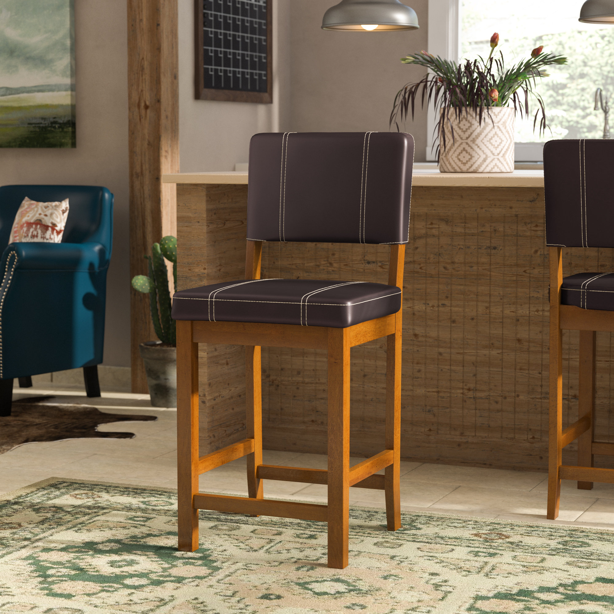 Millwood Pines Lechner Bar & Counter Stool & Reviews Wayfair