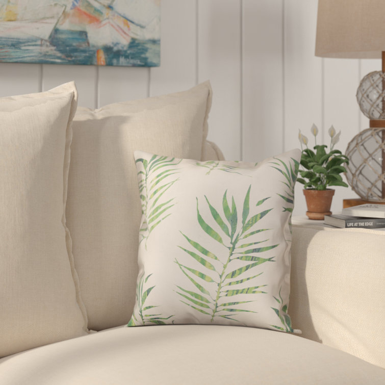 palm leaf throw pillow