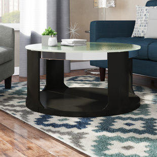 Charly Cracked Glass Coffee Table by Latitude Run