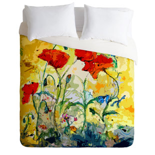 Red Poppies Bedding Wayfair Lightweight Poppies Provence Duvet Cover Collection