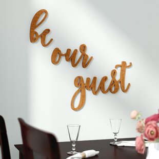Be Our Guest Wall Decor Wayfair