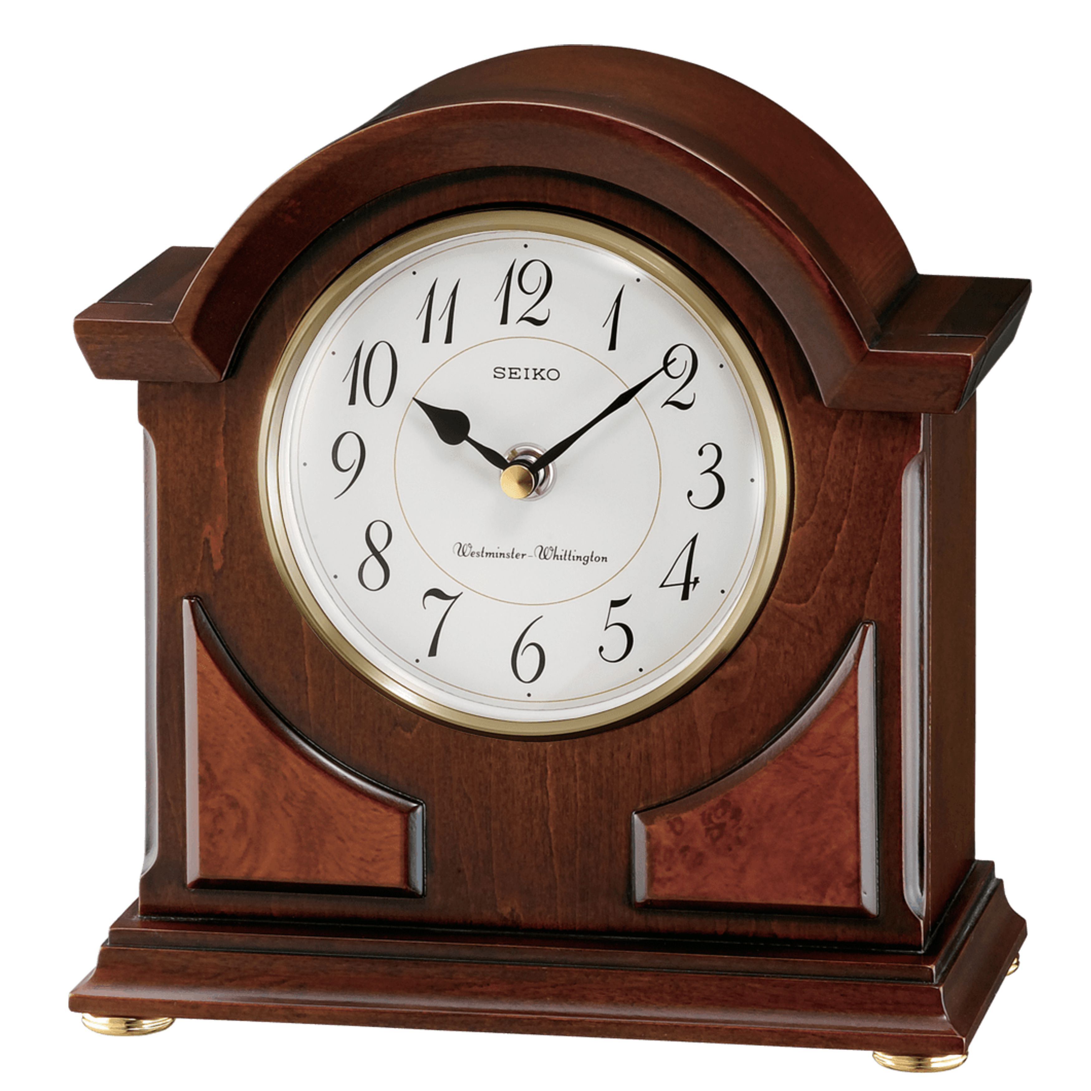 Seiko Sayo Analog Wood Quartz Tabletop Clock in Brown & Reviews Wayfair