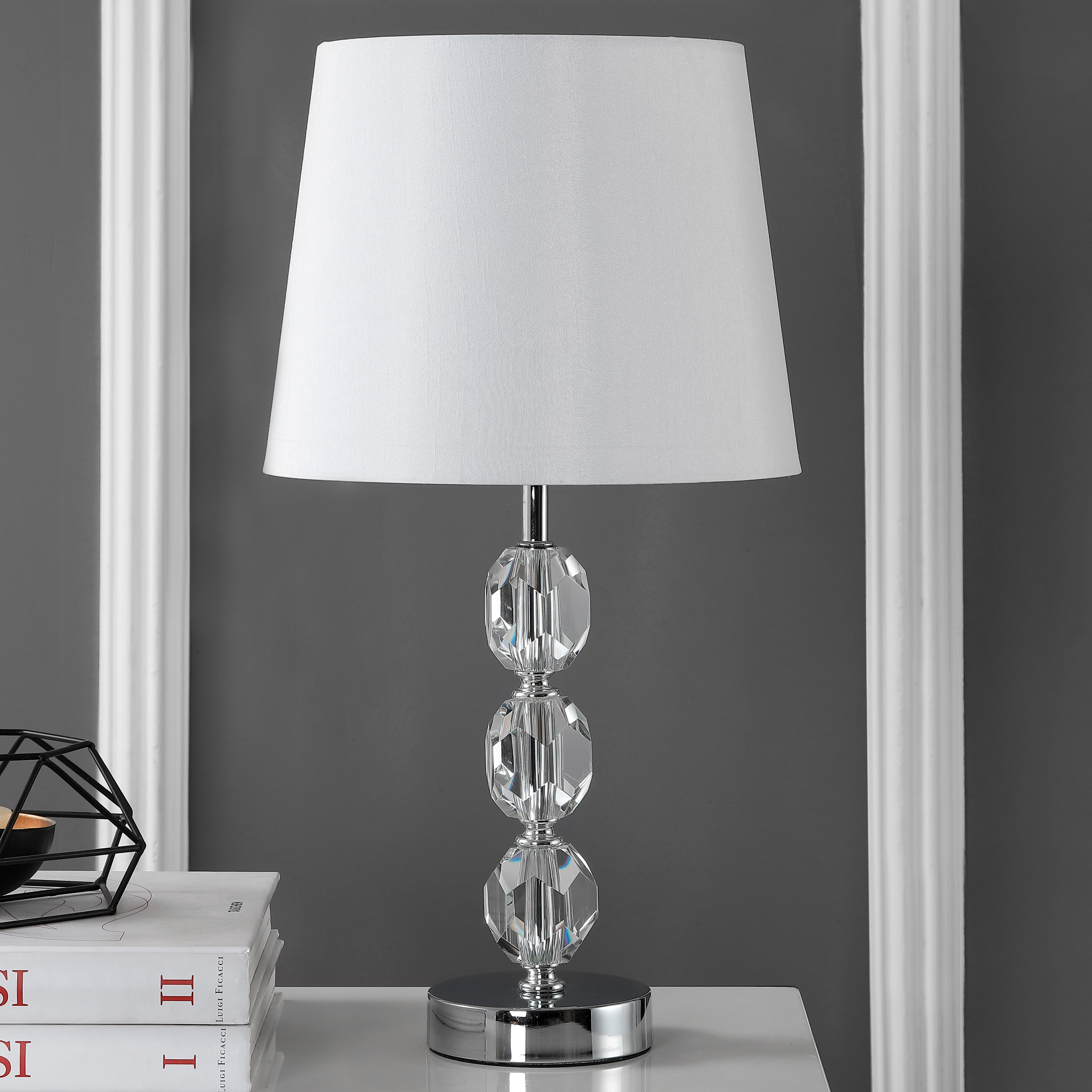 silver base lamp