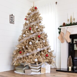 Gilded GOLD 16 Metallic Feather Trees Fall Decorative Event /&  Holiday Christmas Trees ZUCKER\u00ae