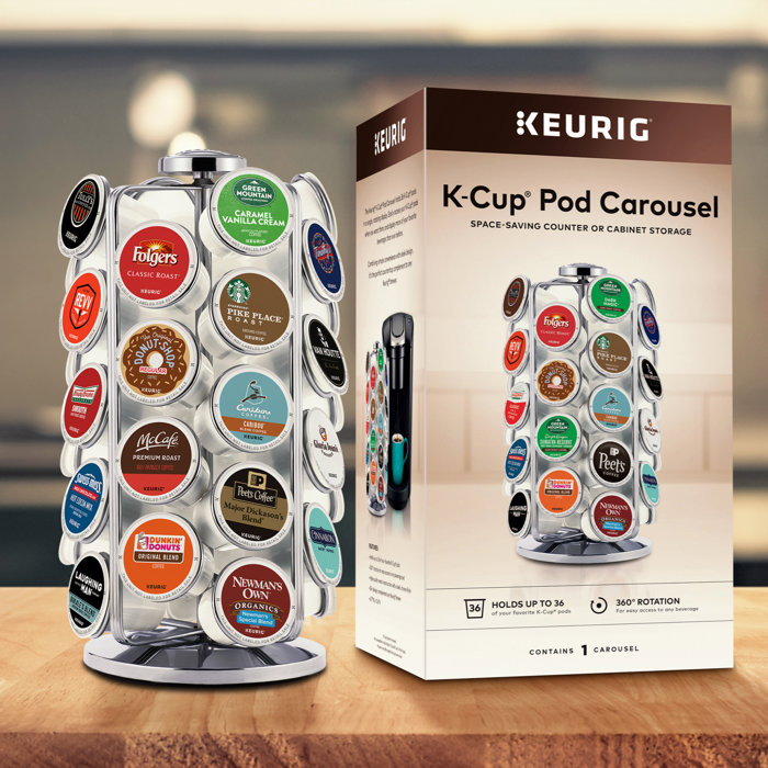 Keurig VUE 24 Coffee Pack Holder Chrome Lazy Susan CAROUSEL New In Box