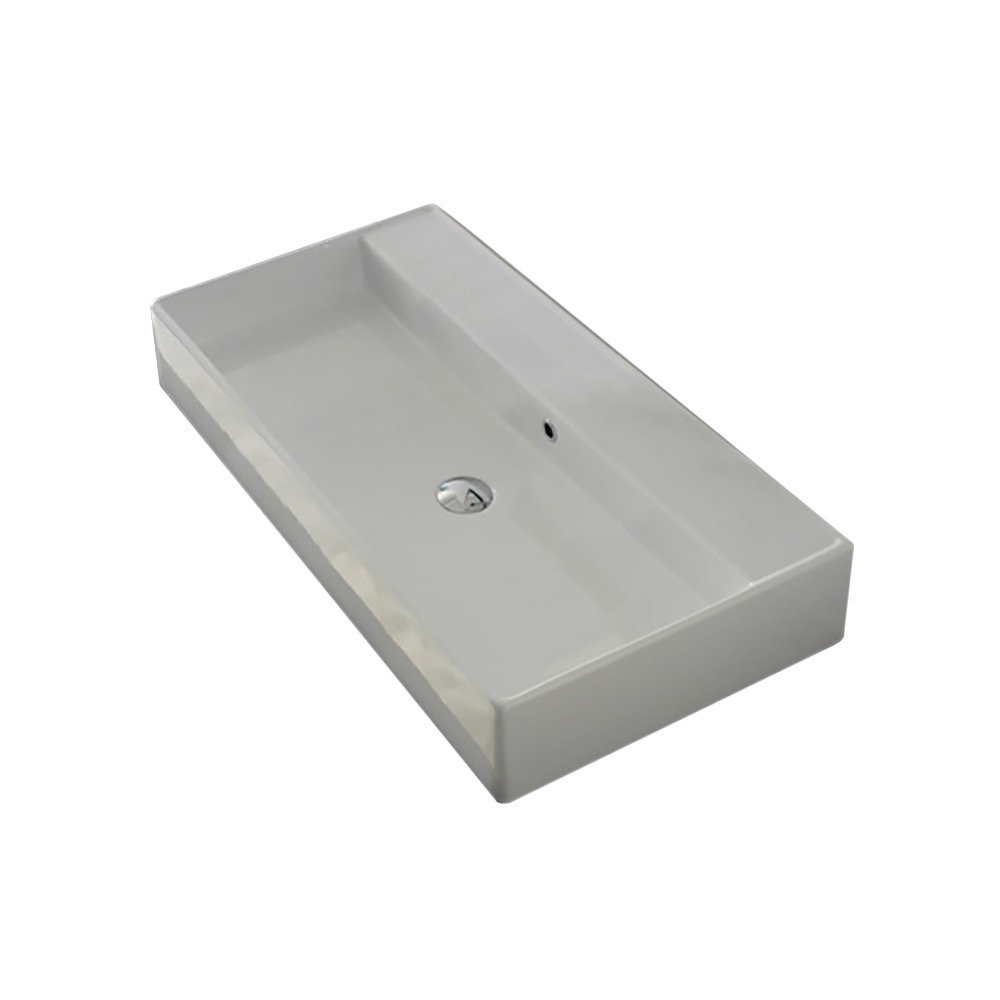 Scarabeo by Nameeks Teorema Ceramic Rectangular Vessel Bathroom Sink