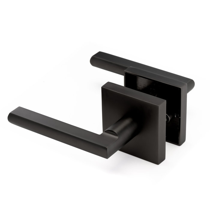 Linkaa Door Lever, Matte Black Finish Door Handles Sqaure