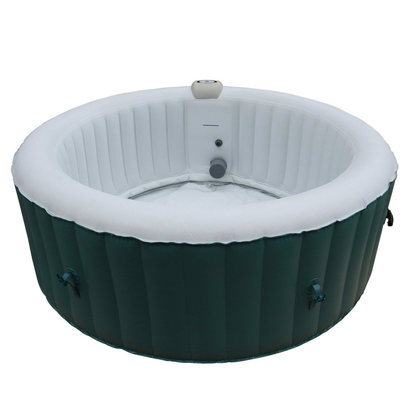 ALEKO Round Hot Tub 4Person Inflatable Plug and Play Spa & Reviews