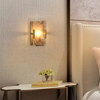 Truet 1 - Light Dimmable Gold Flush Mount Sconce