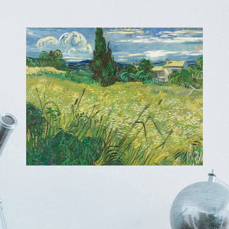 Artverse Van Gogh S Wheat Field With Cypress Removable Art Wall Decal Wayfair