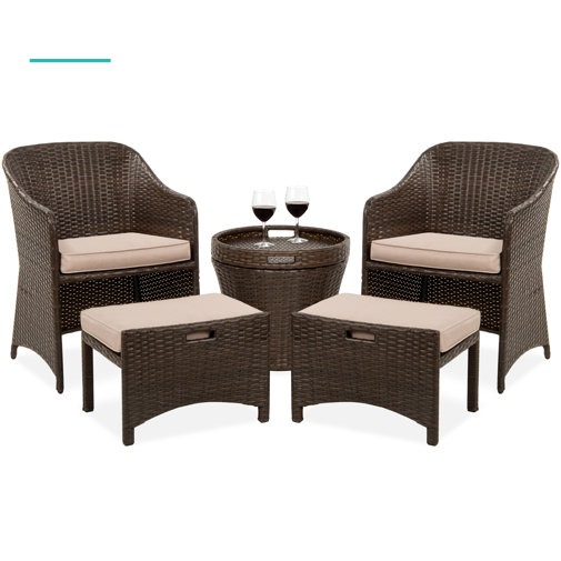 Winston Porter Carrboro 5-Piece Outdoor Wicker Patio ... (505 x 505 Pixel)