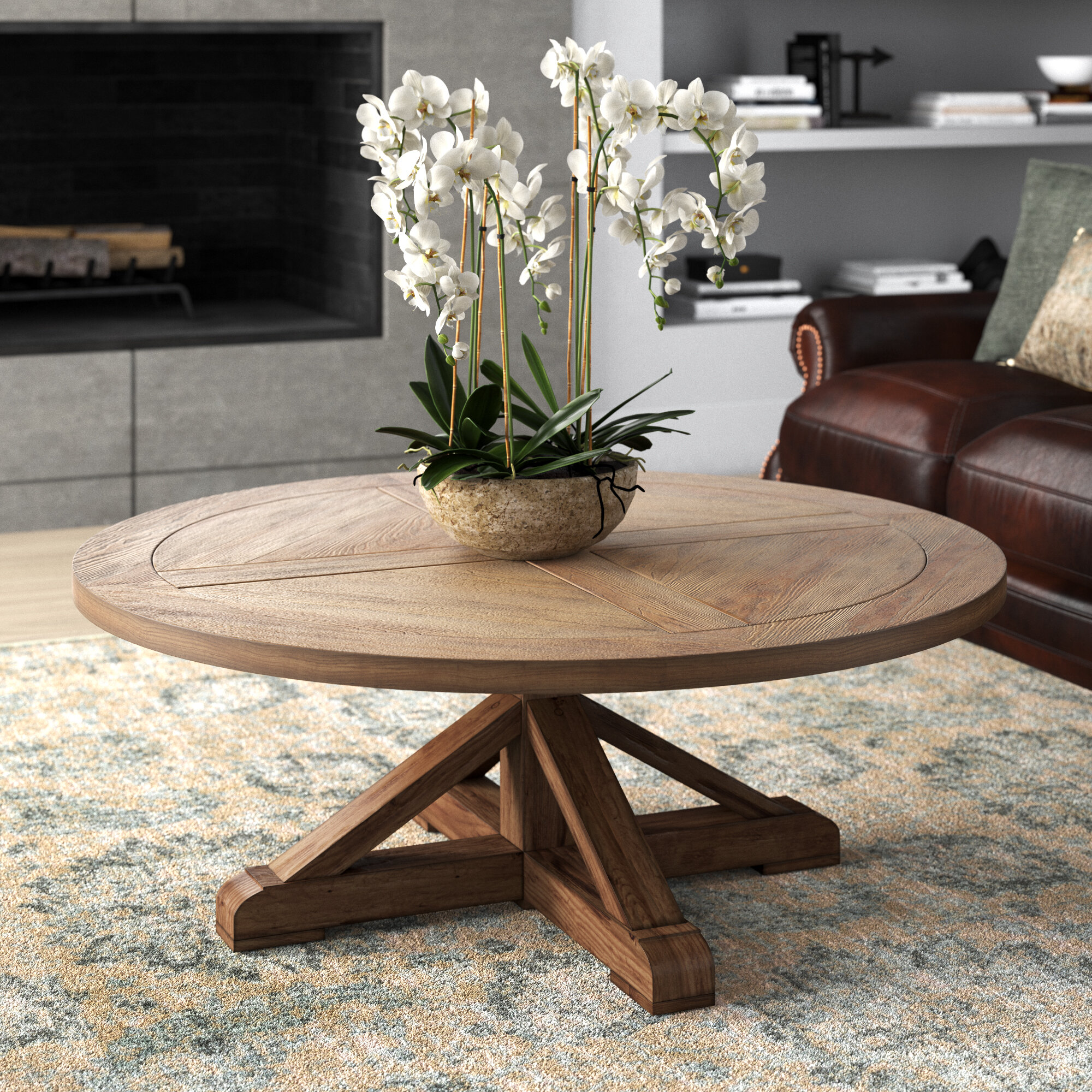Pedestal Coffee Table Round : Plateau Pedestal Coffee Table Reviews Allmodern - Rated 4 out of 5 stars.