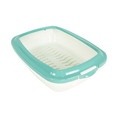 Tripple Filter Sifting Cat Litter Box Pan - Sifting Litter Pan - Easy Clean Litter Box Tray Tucker Murphy™ Pet Color: Blue
