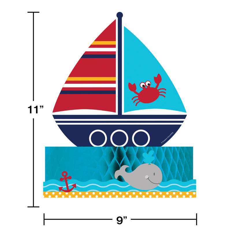 The Party Aisle Ahoy Matey Nautical Baby Shower Decoration Kit