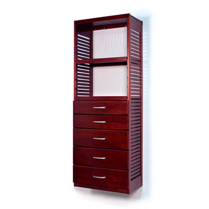 John Louis Home 26 25 W Deep Solid Wood Deluxe 5 Drawer Storage