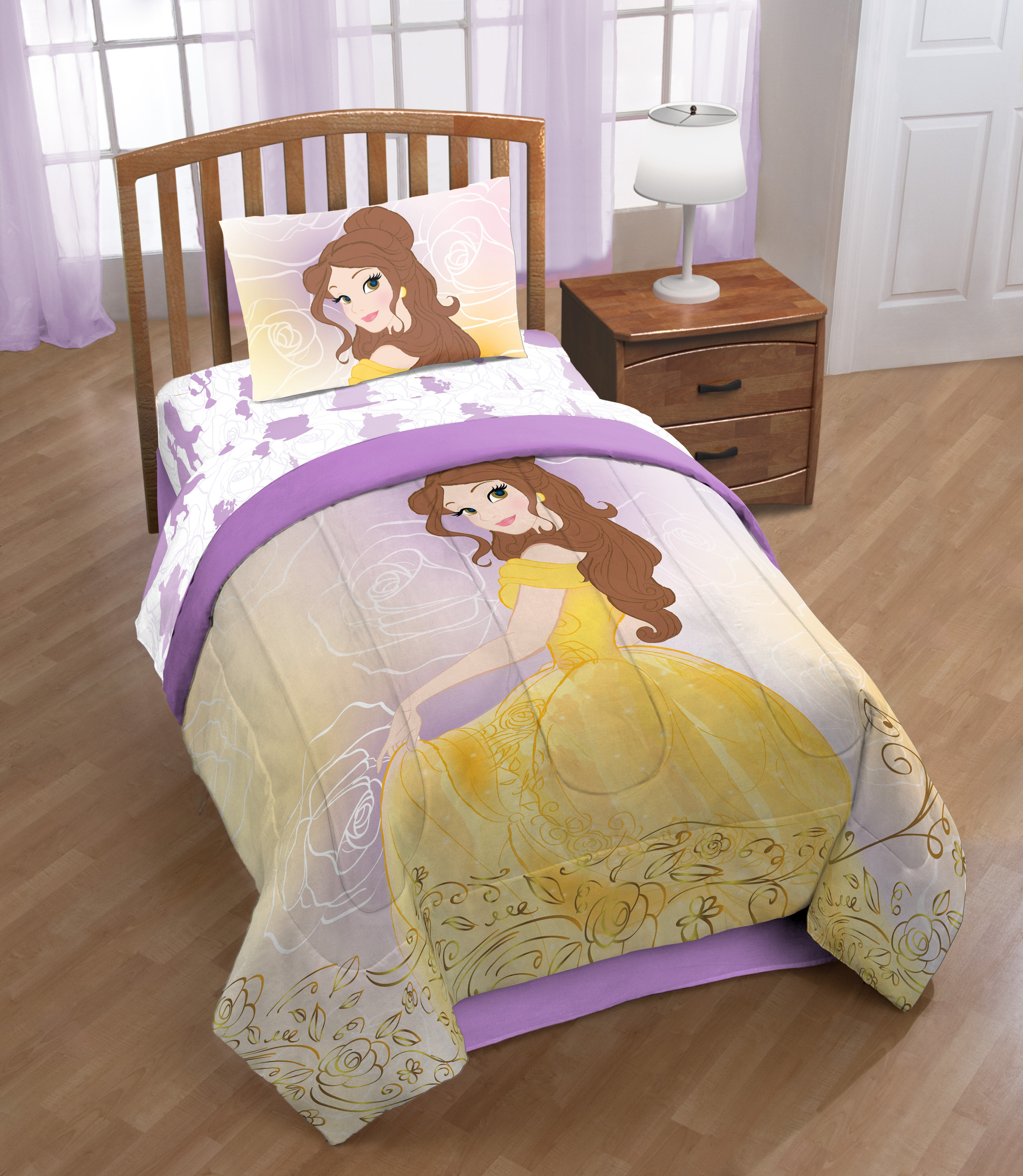 beauty and the beast crib bedding