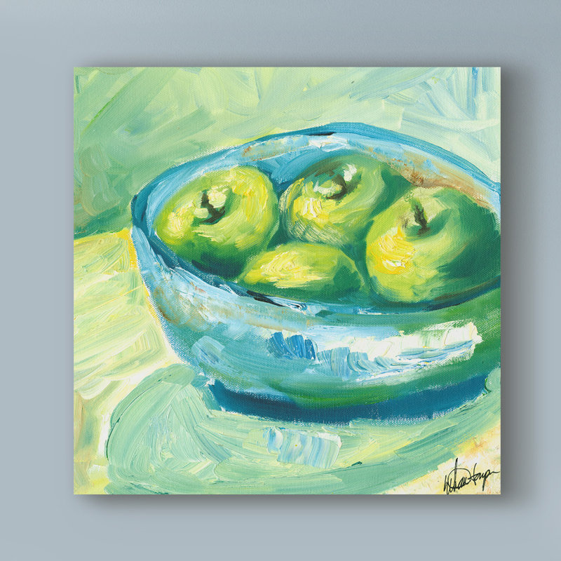 Winston Porter Bowl Of Fruit Ii Acrylic Painting Print On