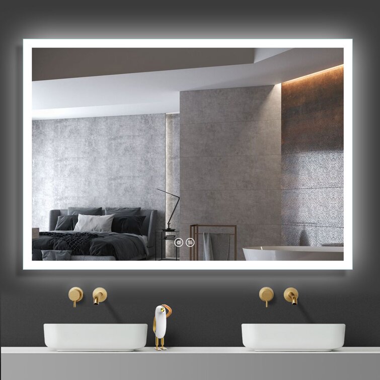 wayfair led bathroom mirror