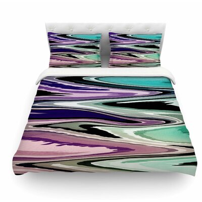 Colorful Beach Waves By Nika Martinez Abstract Featherweight Duvet