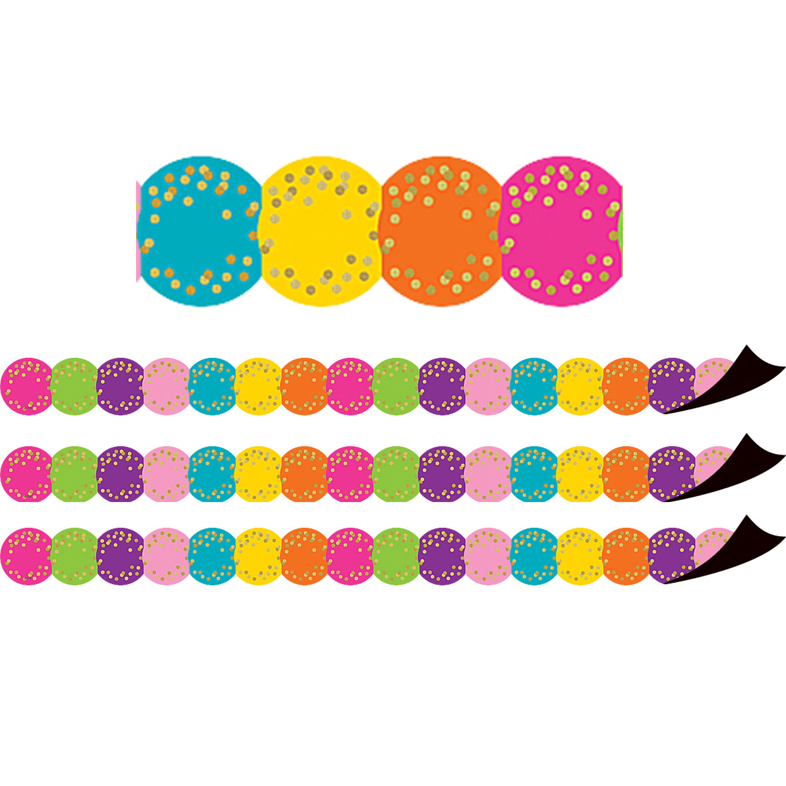 Teacher Created Resources Confetti Circles DieCut Border