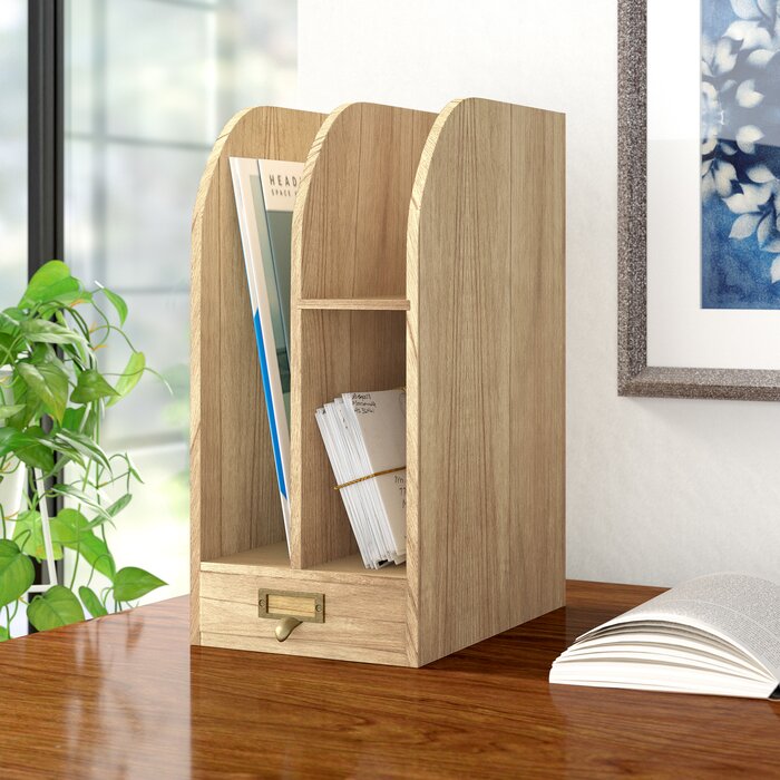 Three Posts Teen Fairburn Adjustable Wooden Desk Organizer