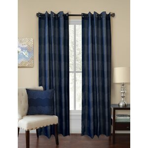 Chevron Semi-Sheer Grommet Single Curtain Panel